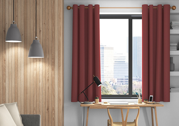 Faux Suede, Maroon - Made to Measure Curtains - Image 3